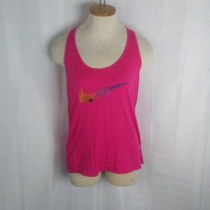 NIKE WOMENS PINK SWOOSH RACERBACK TANK TOP